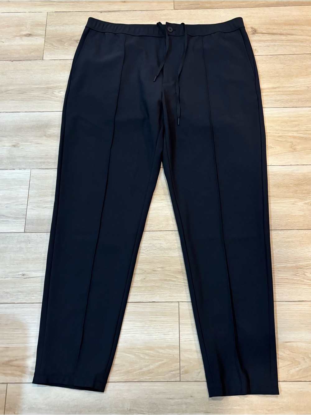 Theory Curtis Precision Ponte Drawstring Pants Black 38x30 Stretch Performance